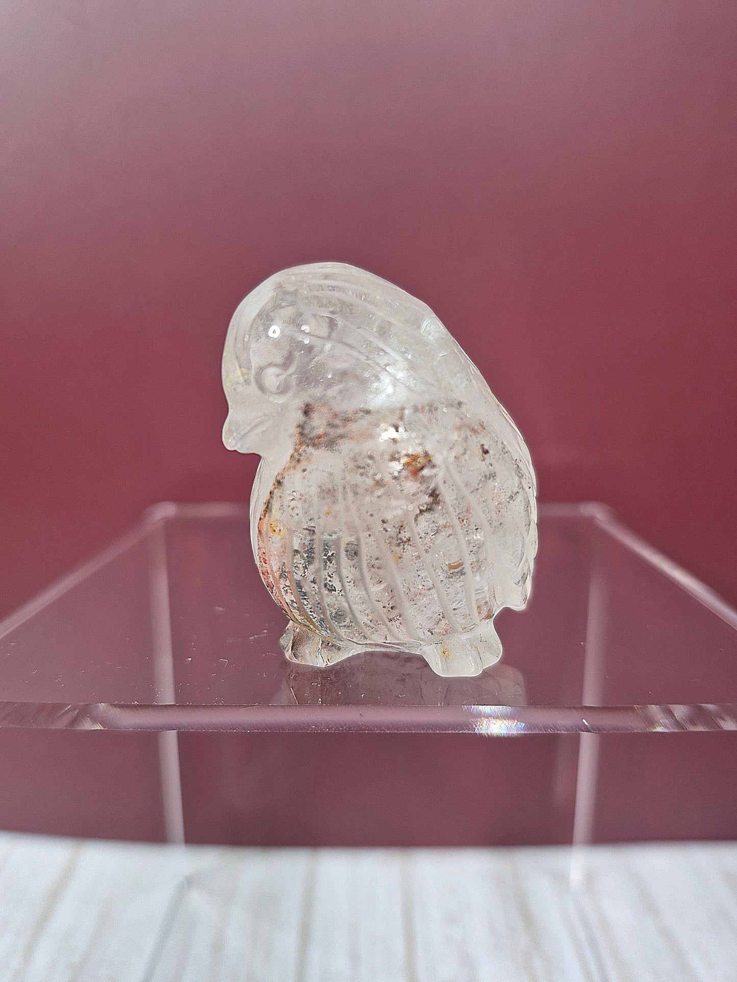 Garden Quartz Bird Carving