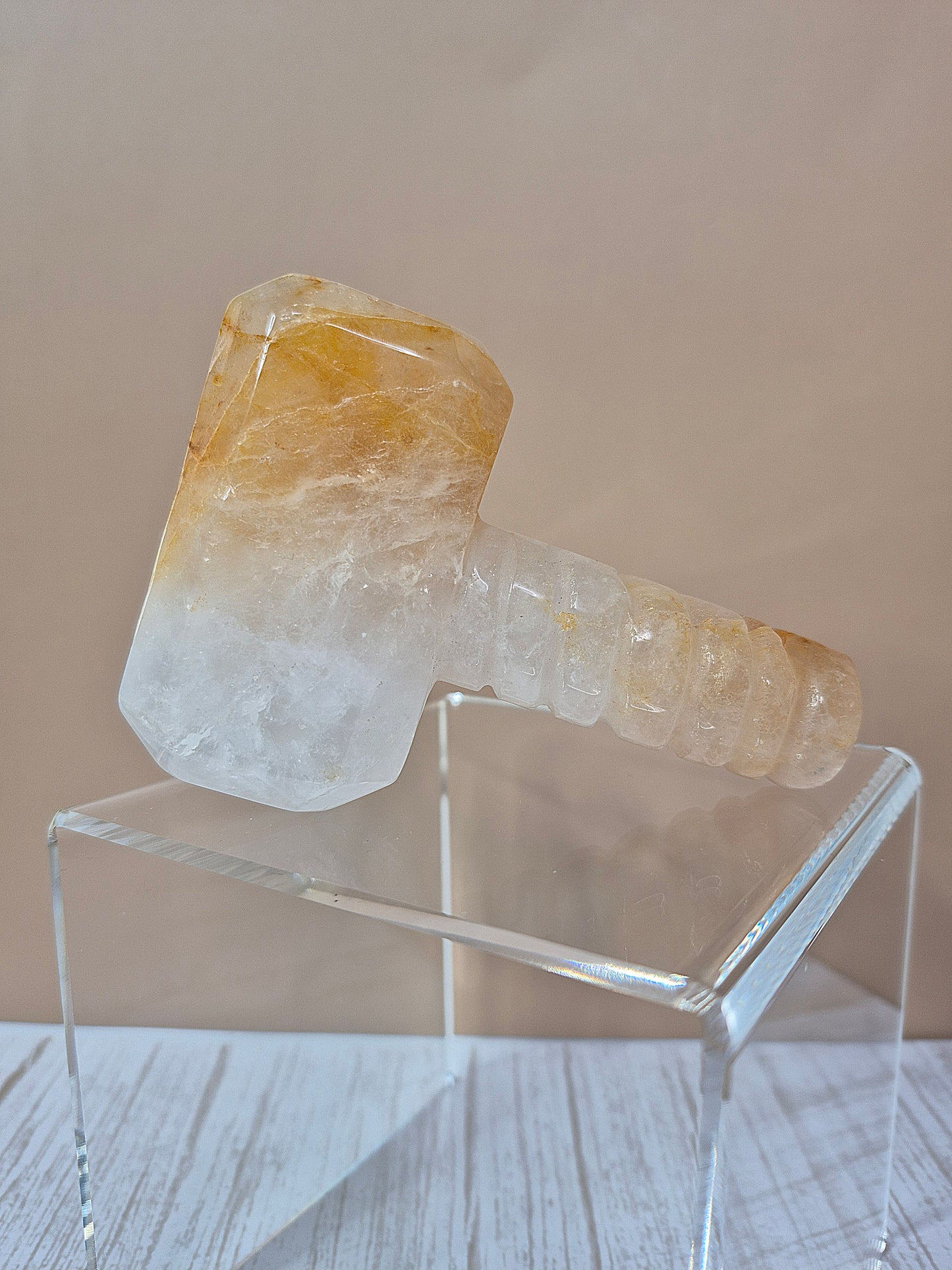 Golden Healer Crystal Hammer