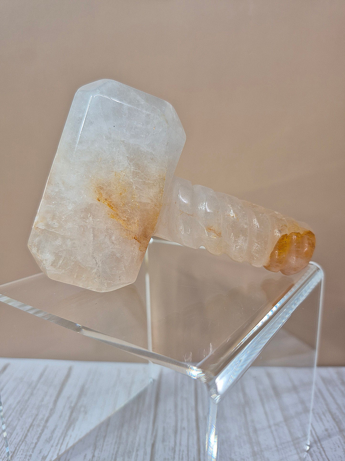 Golden Healer Crystal Hammer