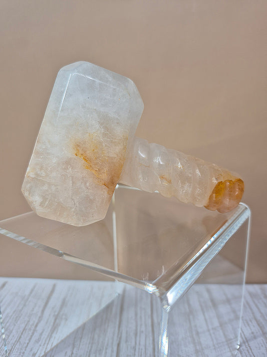 Golden Healer Crystal Hammer
