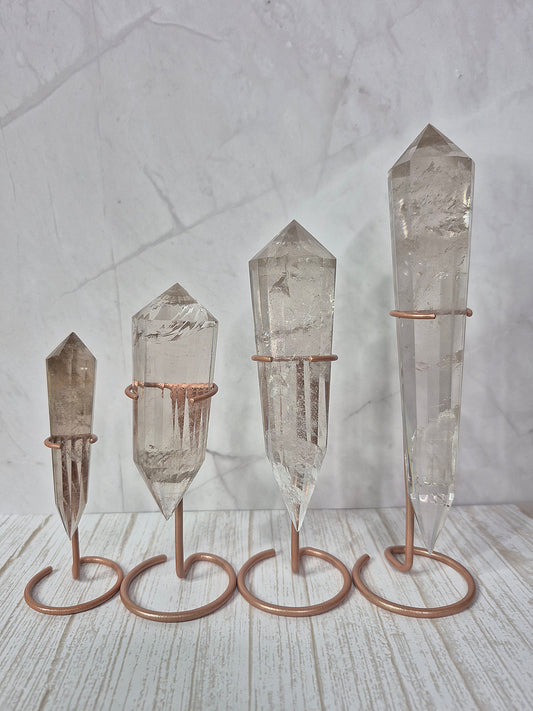 Beautiful Smoky Vogels on Gold Stands