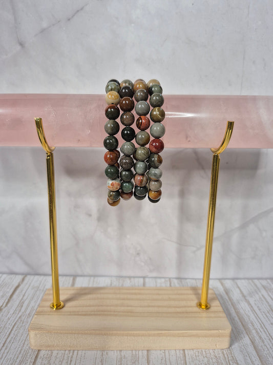Polychrome Jasper Beaded Bracelets