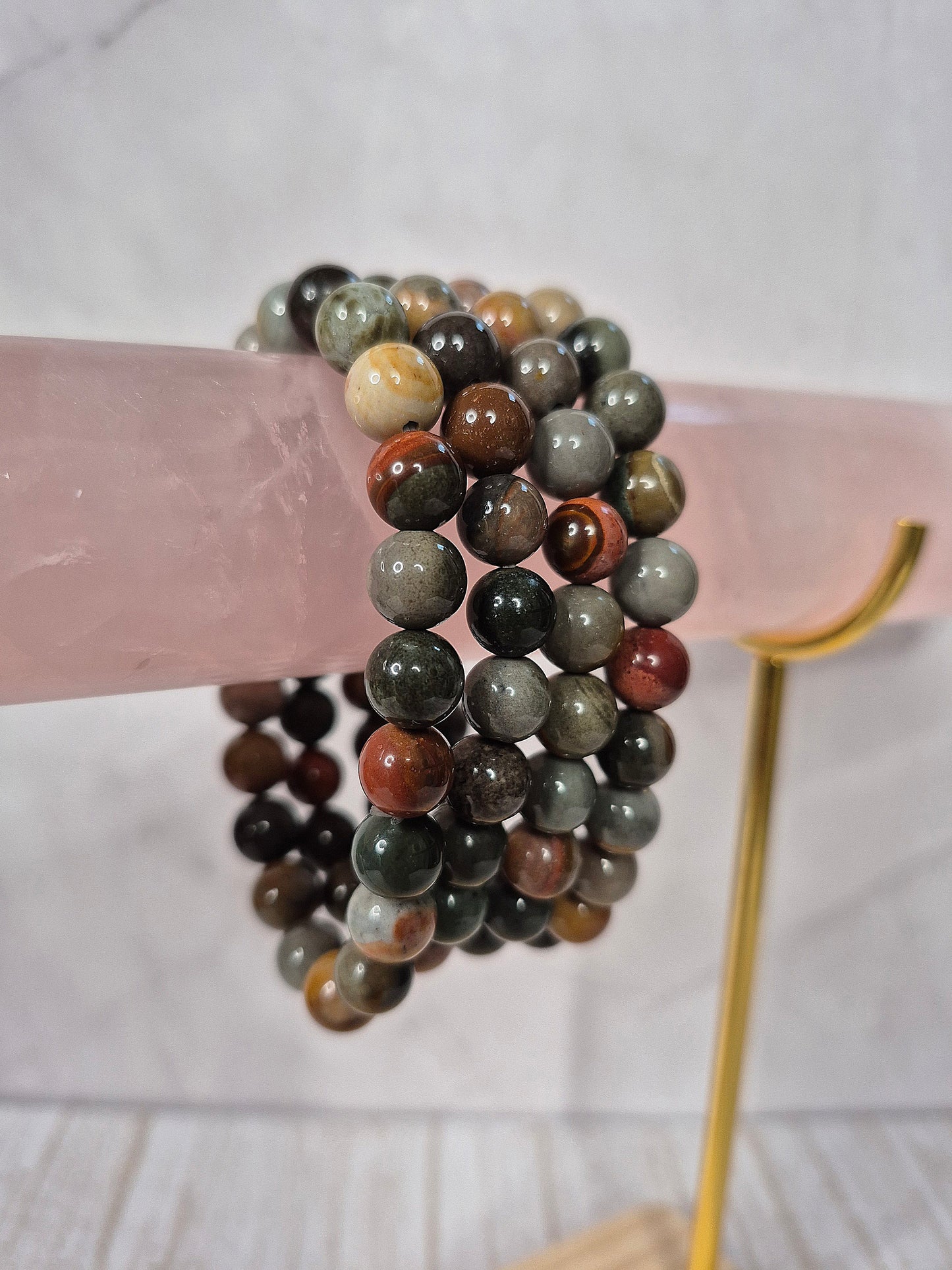 Polychrome Jasper Beaded Bracelets