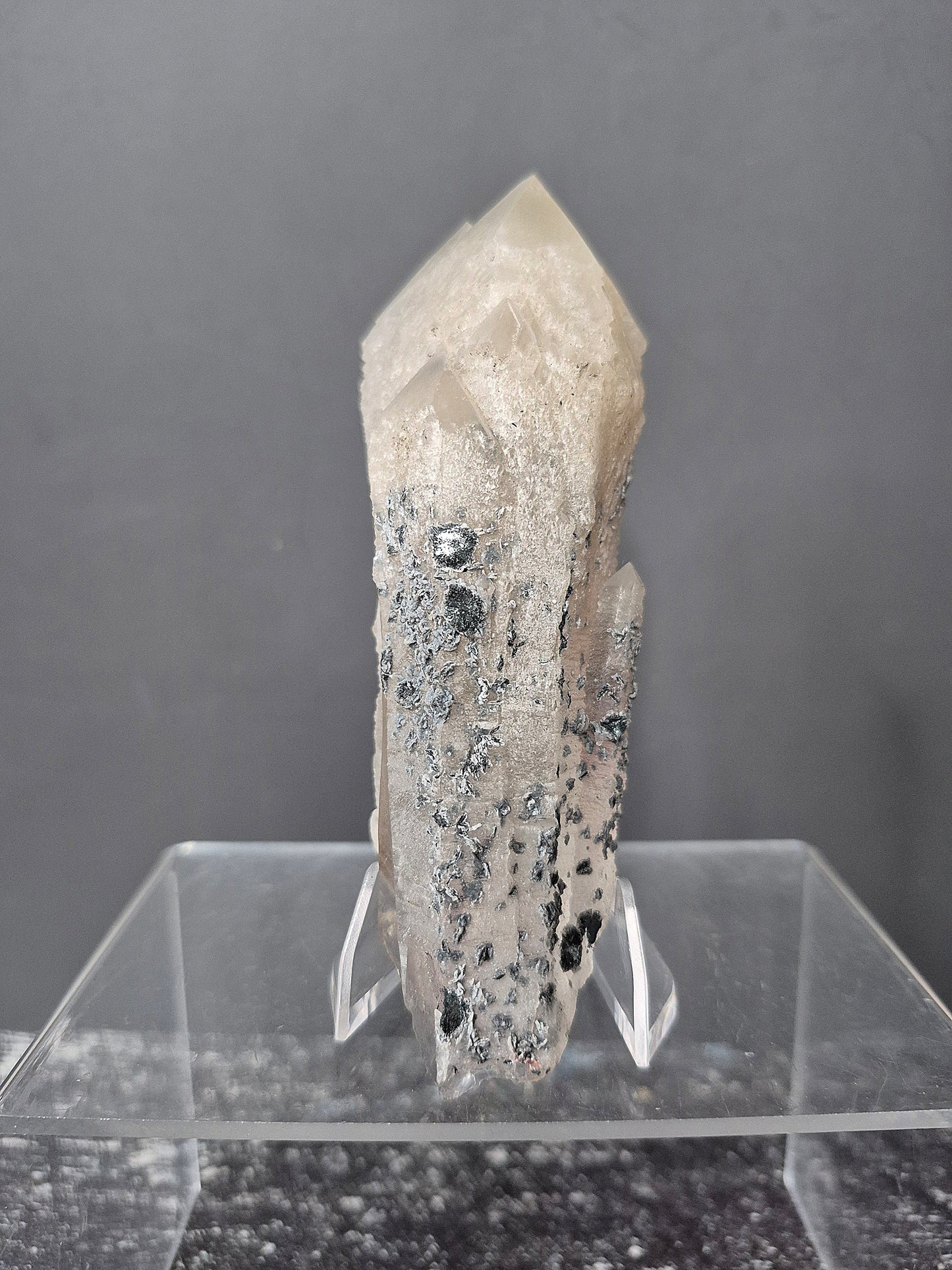 Rose Specular Hematite on Quartz