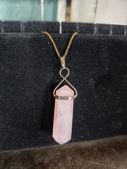 Rose Quartz Double-Terminated Necklace