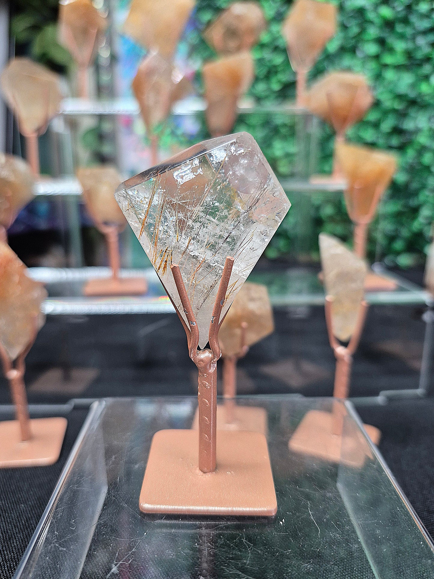 Rutile Quartz Freeforms with Stands (2)