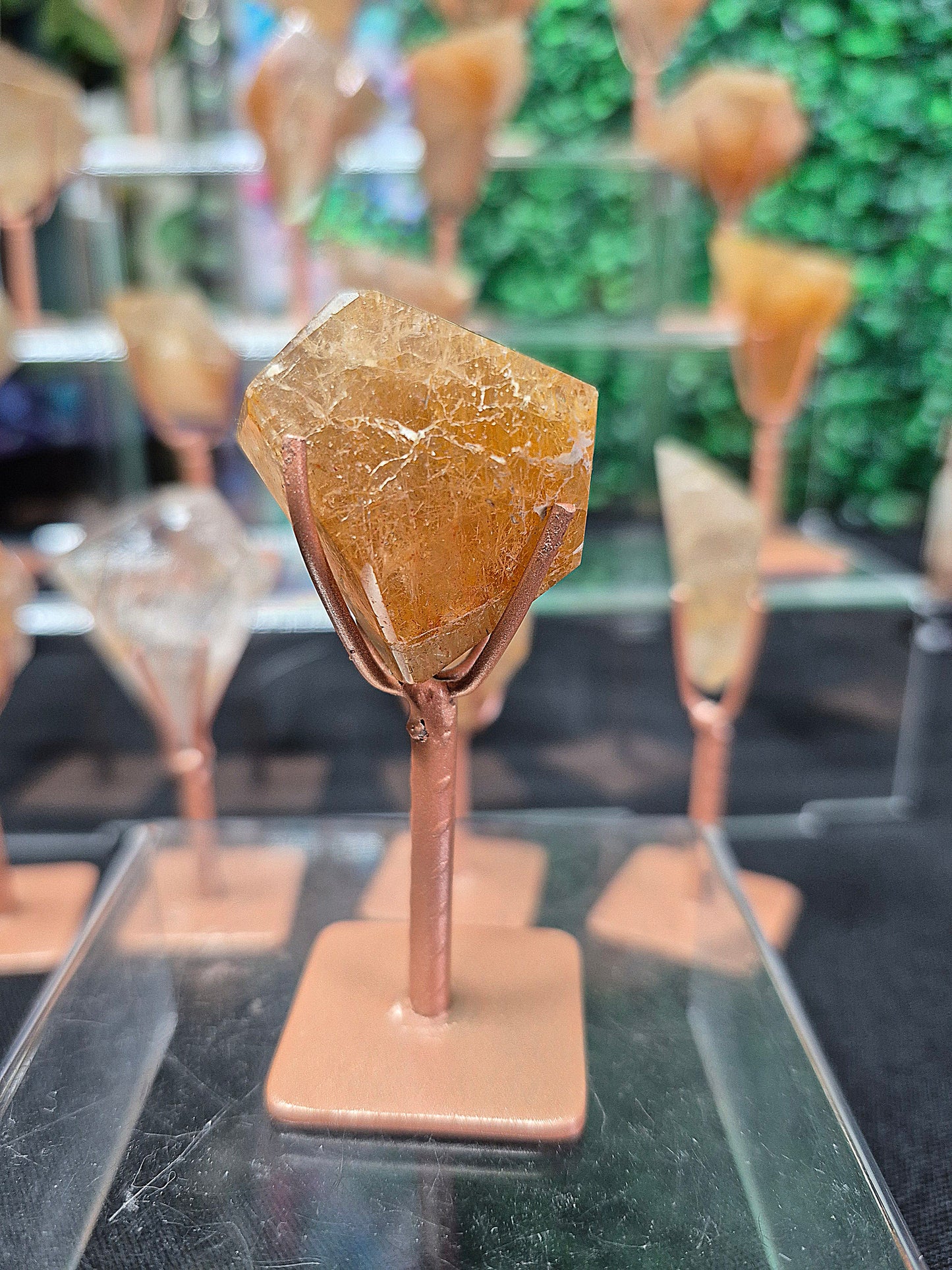Rutile Quartz Freeforms with Stands (2)