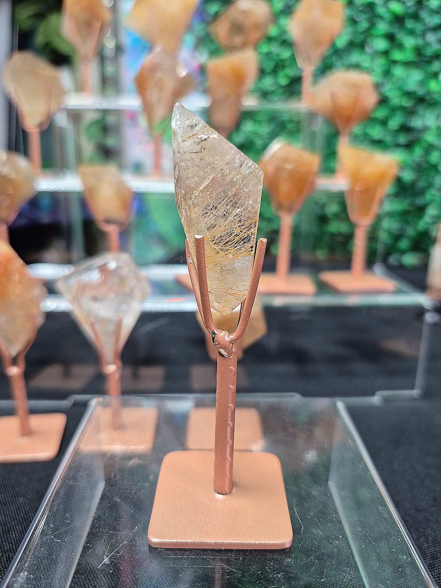 Rutile Quartz Freeforms with Stands (2)