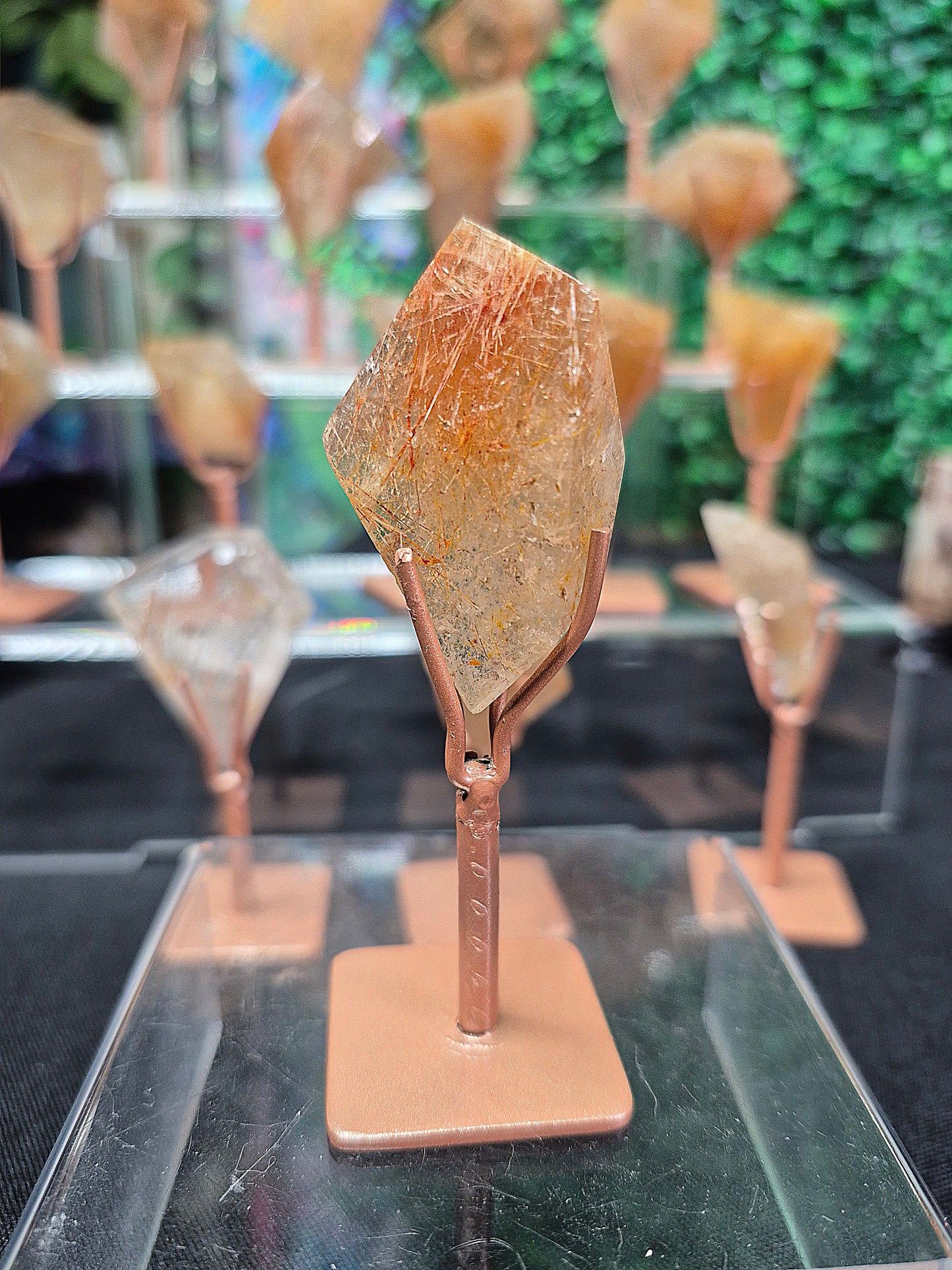 Rutile Quartz Freeforms with Stands (2)