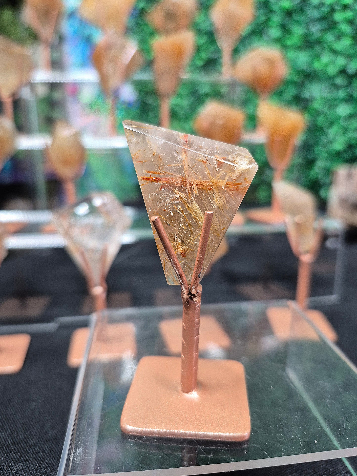 Rutile Quartz Freeforms with Stands (2)