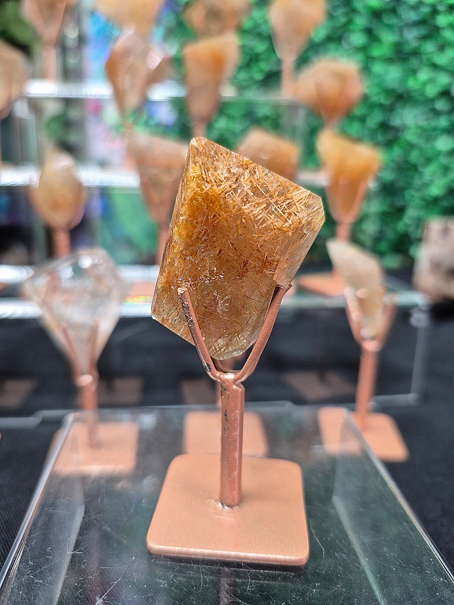 Rutile Quartz Freeforms with Stands (2)