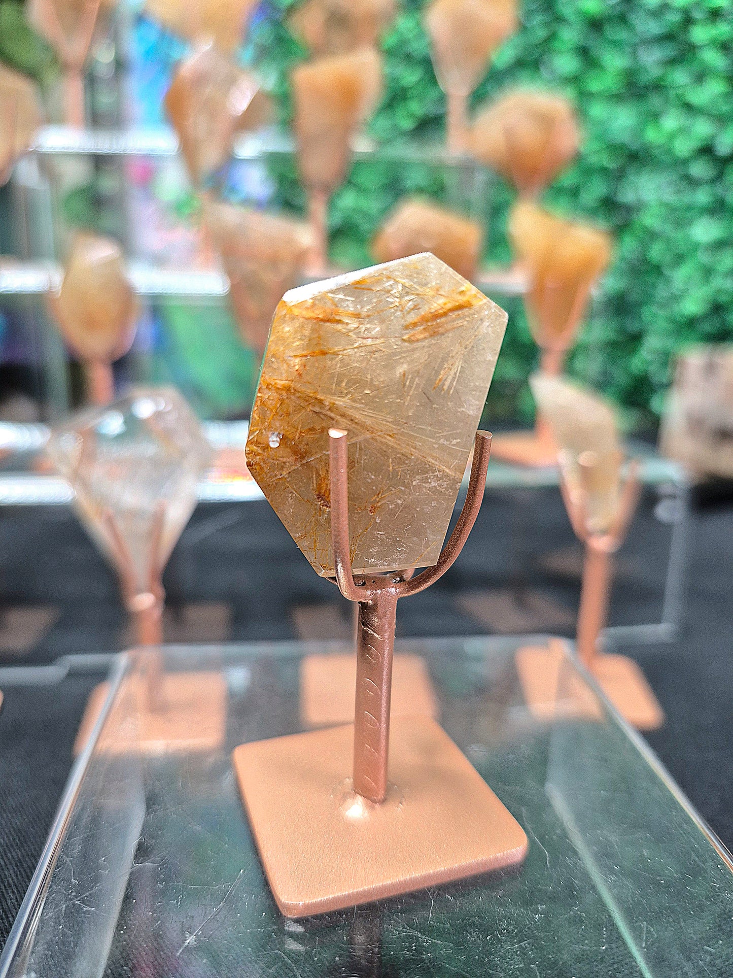 Rutile Quartz Freeforms with Stands (2)
