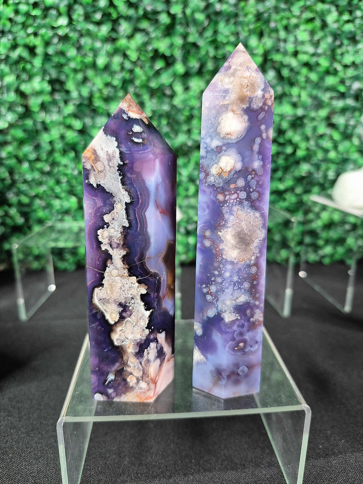 Blue Flower Agate Towers