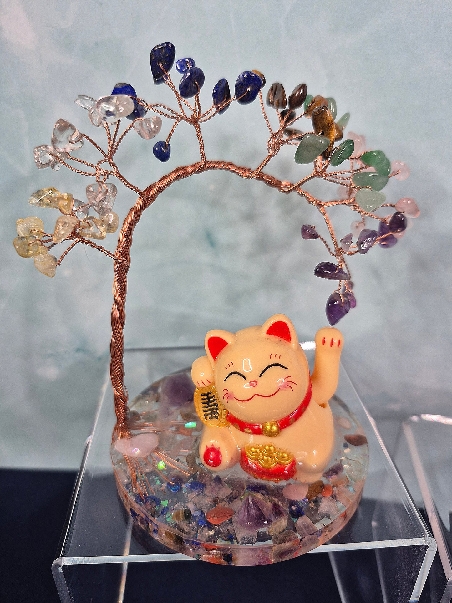 Solar-Powered Lucky Cat Money Trees