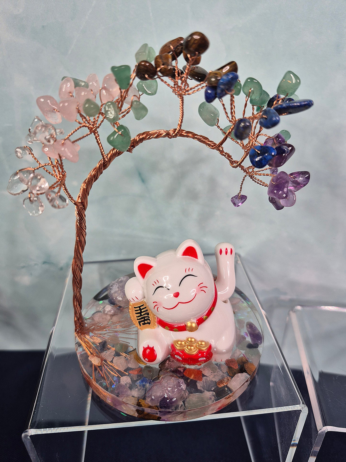 Solar-Powered Lucky Cat Money Trees