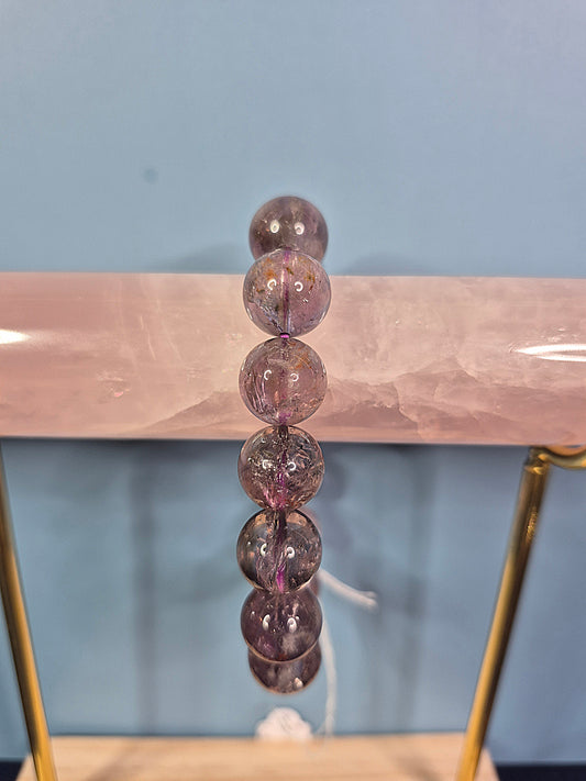 Amethyst Beaded Bracelet (12mm)