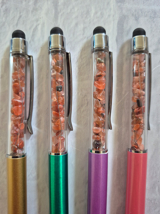 Carnelian Crystal Ink Pens