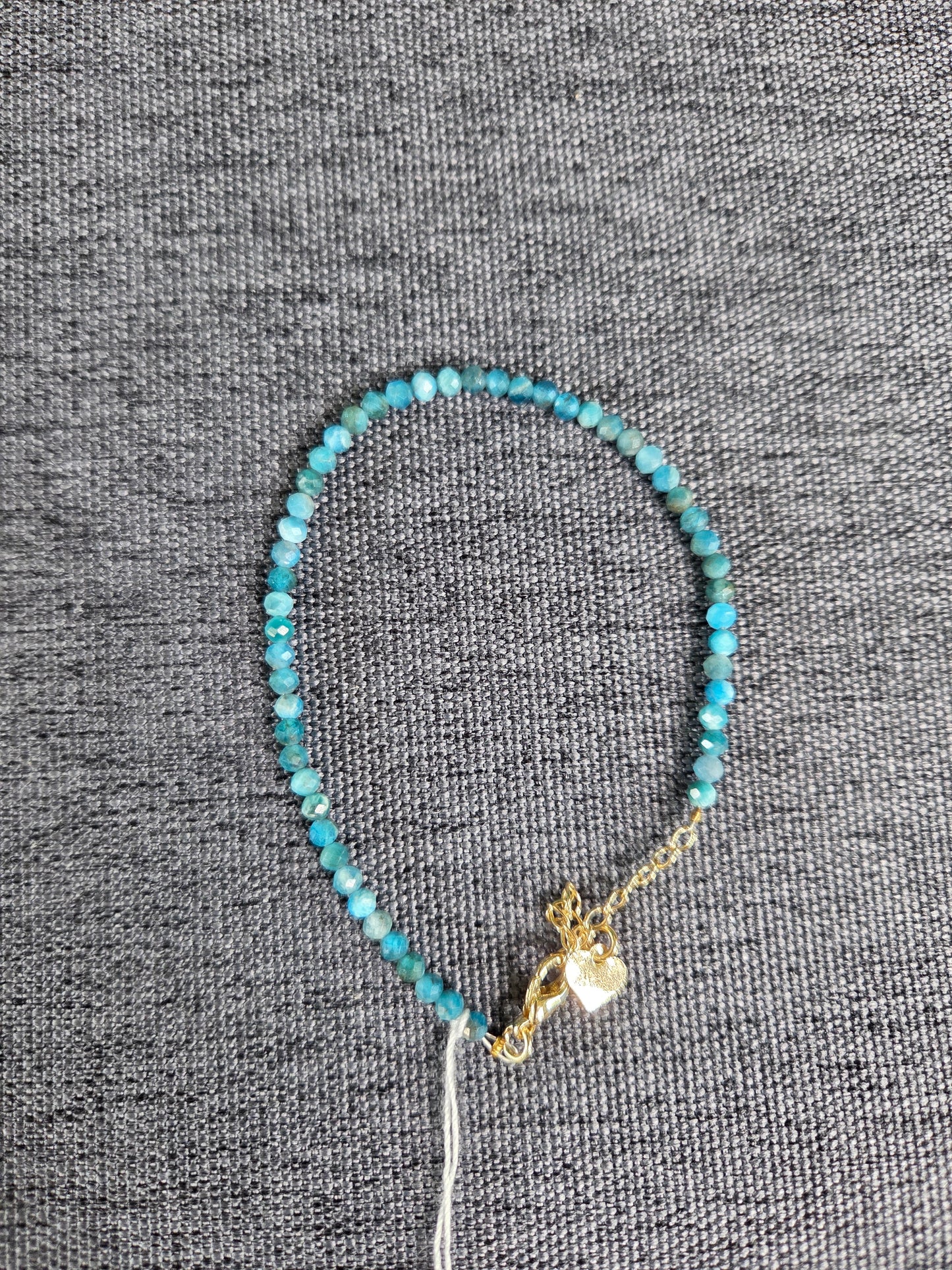 4mm Faceted Cut Blue Apaptite Bracelet