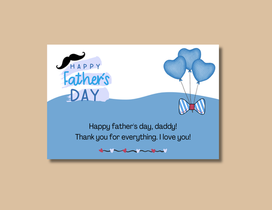 Happy Father's Day Balloons Postcard