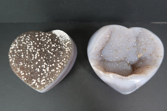 Druzy Agate Hearts