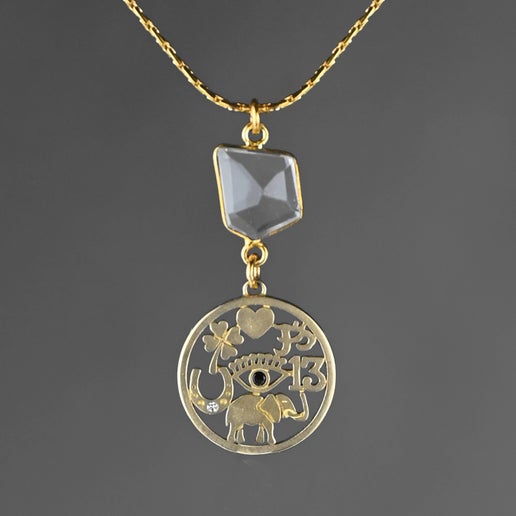 Lucky Charm Herkimer Necklace