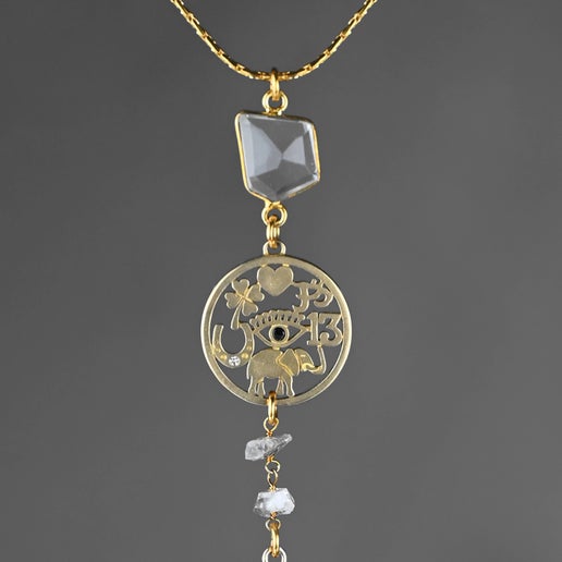 Lucky Charm Herkimer Necklace