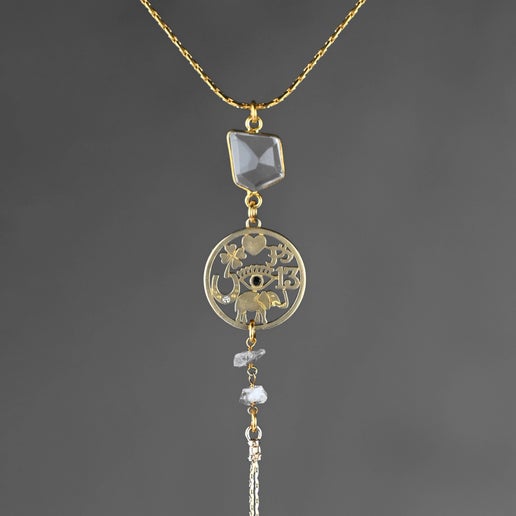 Lucky Charm Herkimer Necklace