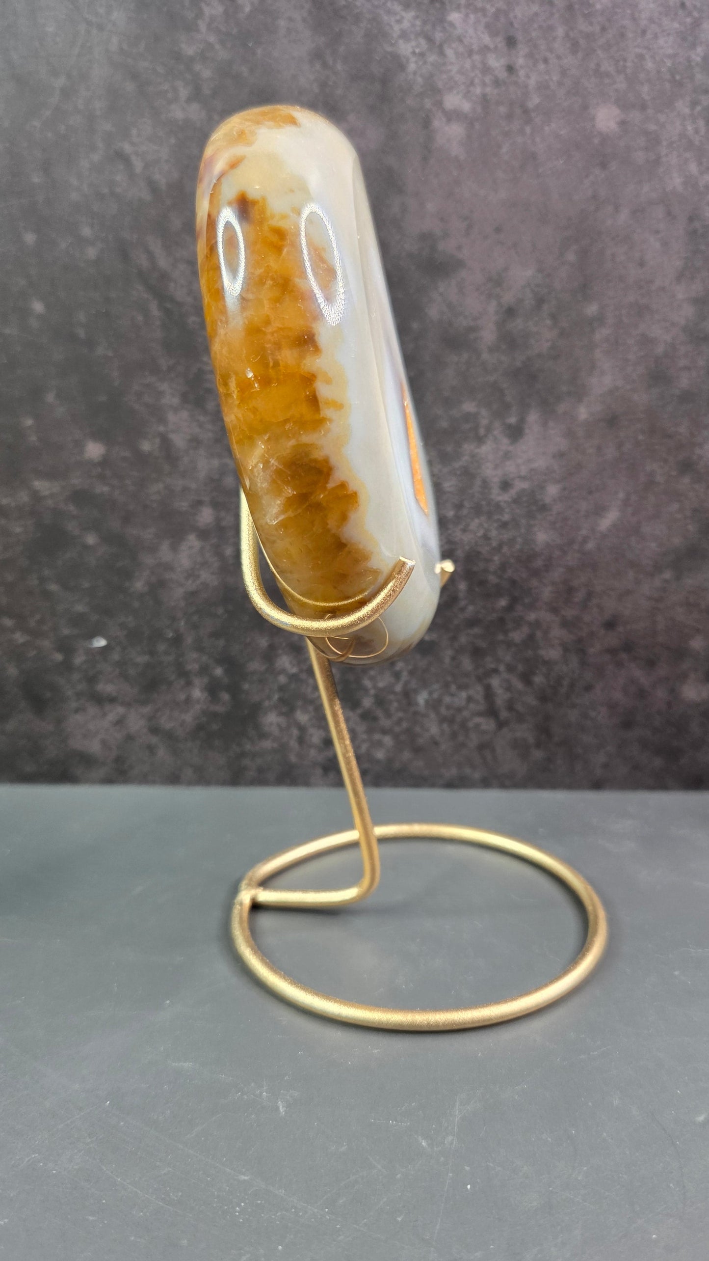 Agate Crescent Moons with Druzy