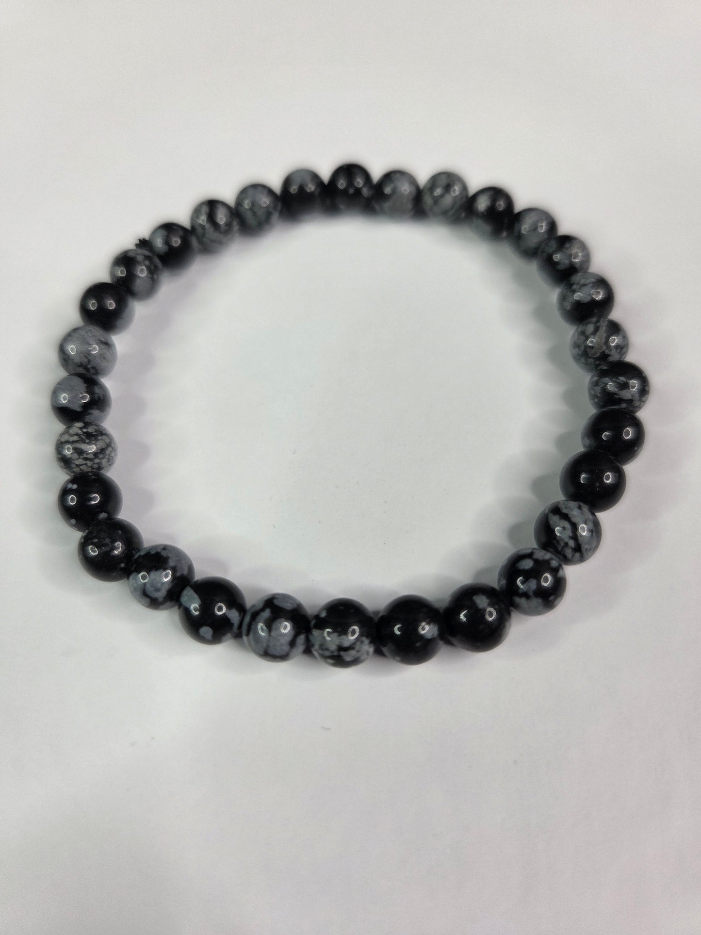Snowflake Obsidian Bracelet