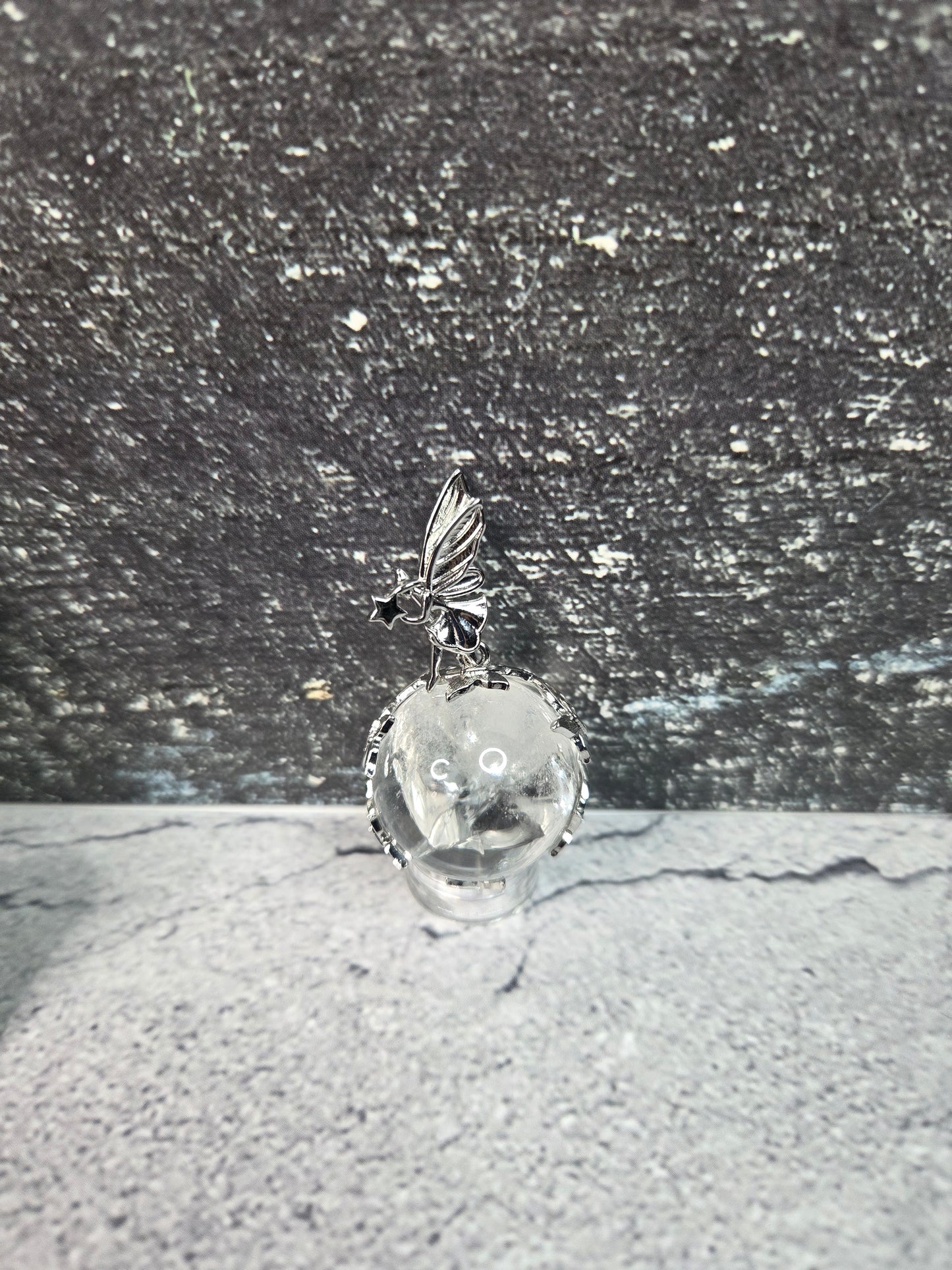 Spinning Clear Quartz Sphere Pendant