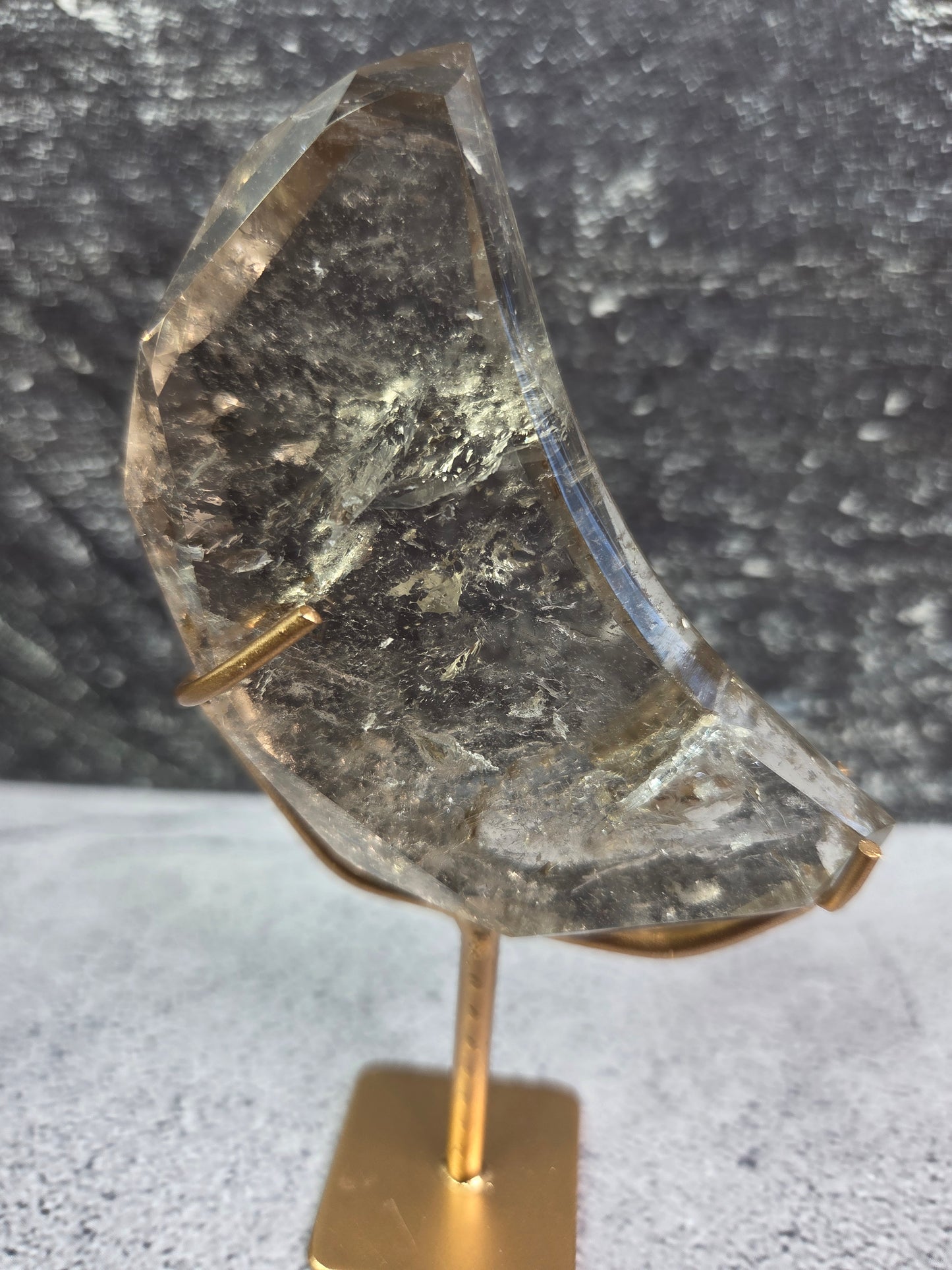 Faceted Cut Smoky Quartz Moons