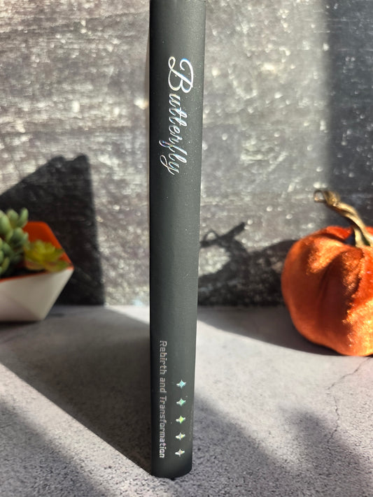 Iridescent Silver and Black Butterfly Journal