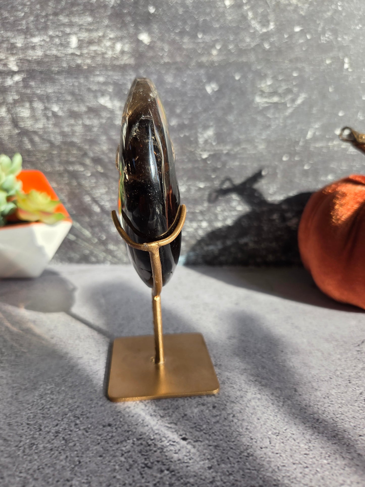 Smoky Quartz Crescent Moons