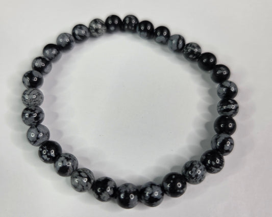 Snowflake Obsidian Bracelet