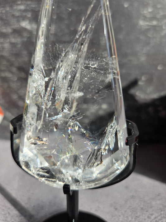 Clear Quartz Tear Drop on Stand