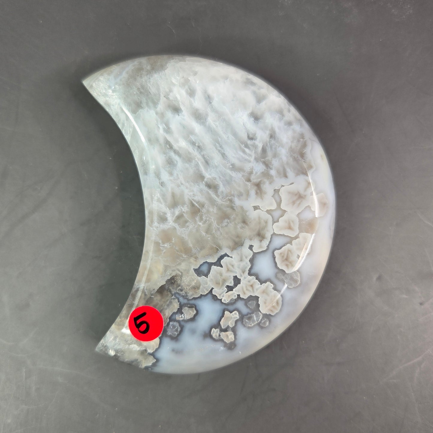 Agate Crescent Moons with Druzy