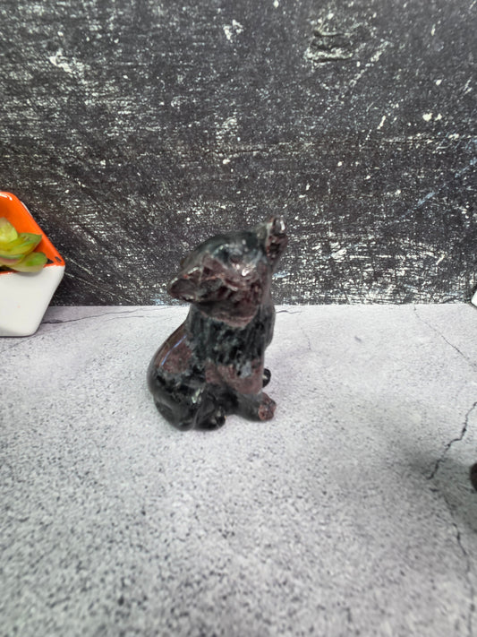 Garnet Wolf Carvings