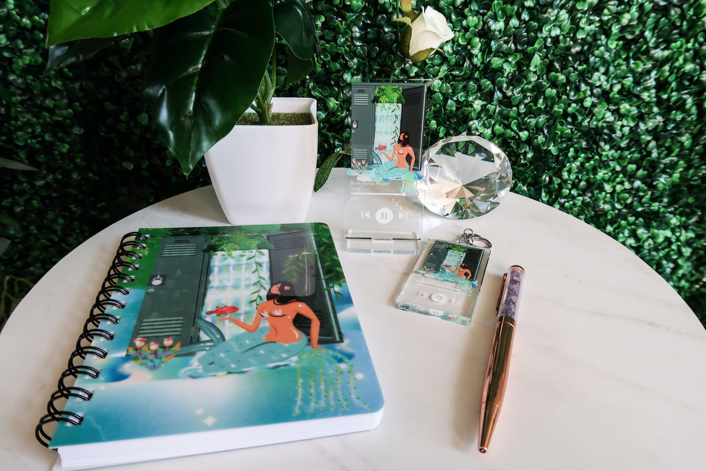 Bish Outta Water Album Key Chain