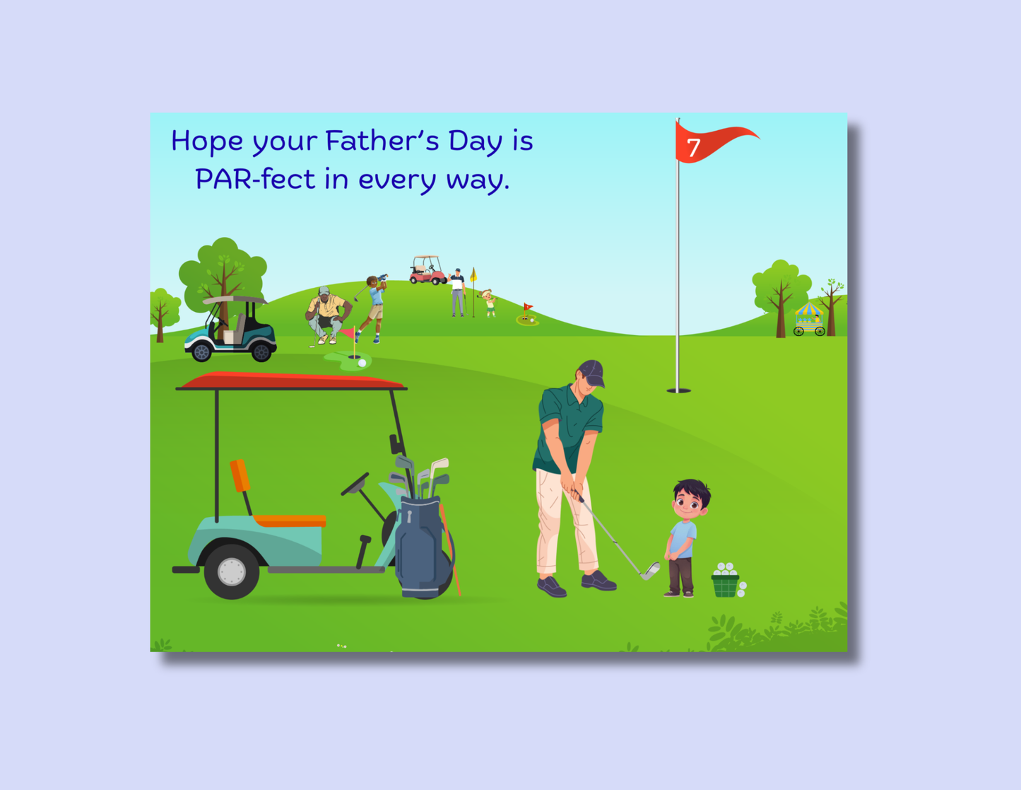 Best Dad on the Course Postcard