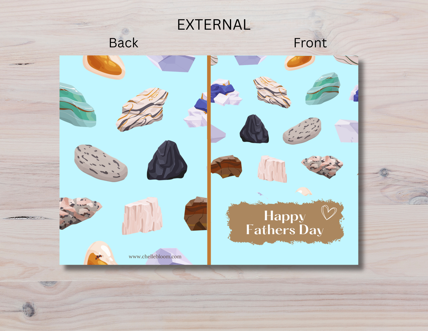 Father’s Day Rockhound Dig Card, “Formed with Time, Pressure & Patience” • Digital Download