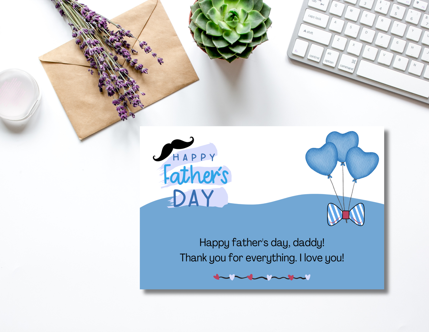 Happy Father's Day Balloons Postcard
