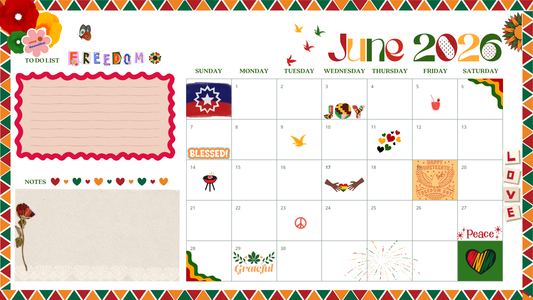 Juneteenth Decorative Poster Calendar