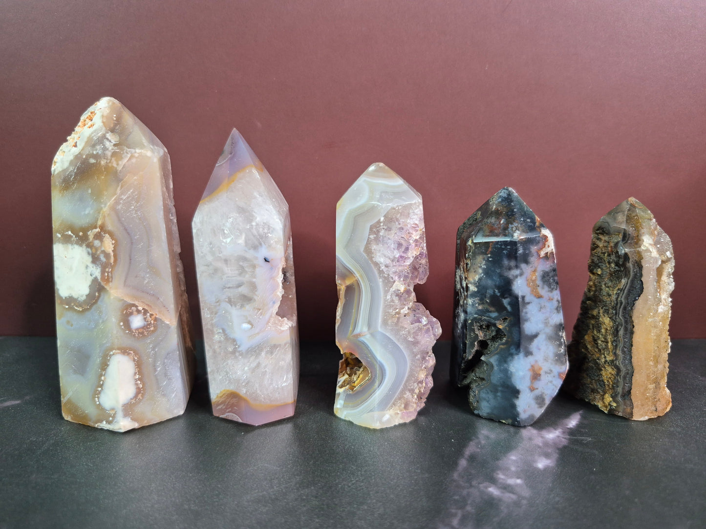 Agate Druzy Towers