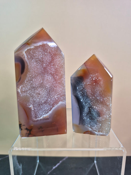 Golden Agate Druzy Towers (2)
