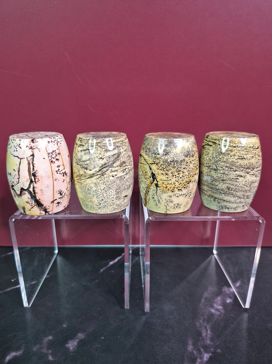 Dendritic Sage Jasper Tambour Carving