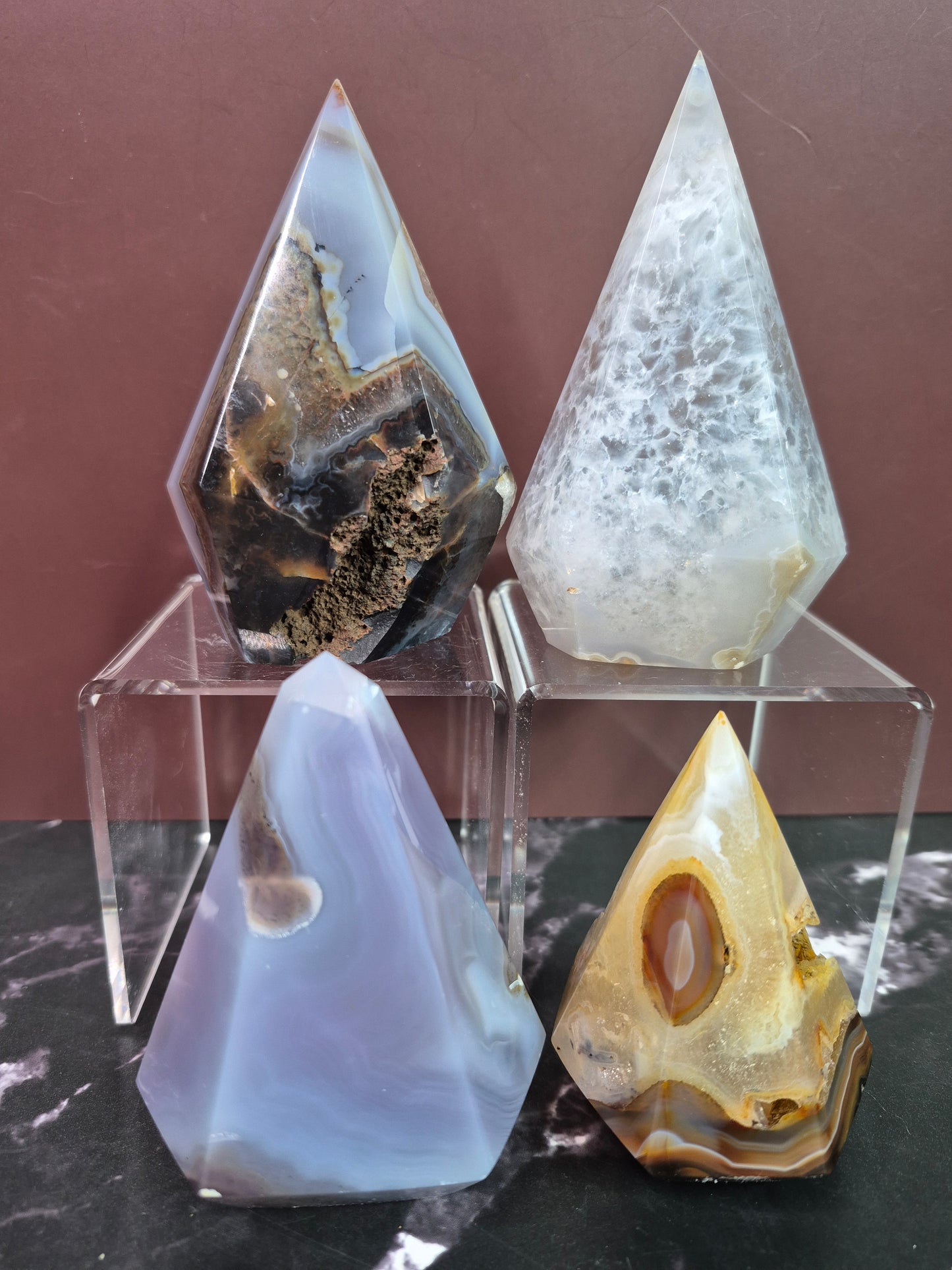Druzy Agate Cones