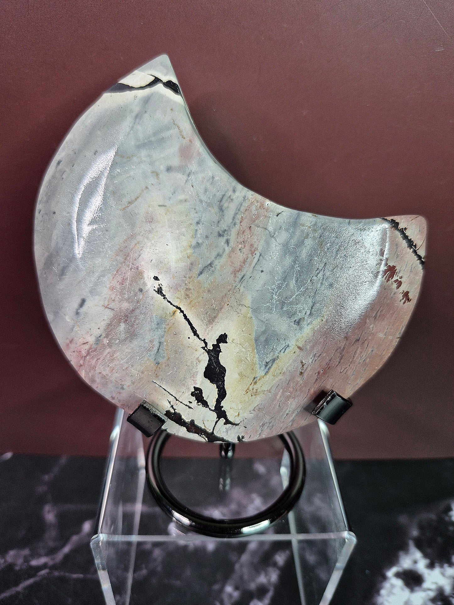 Dendritic Picture Jasper Crescent Moons