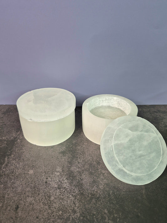 Selenite Jewelry Box with Lid