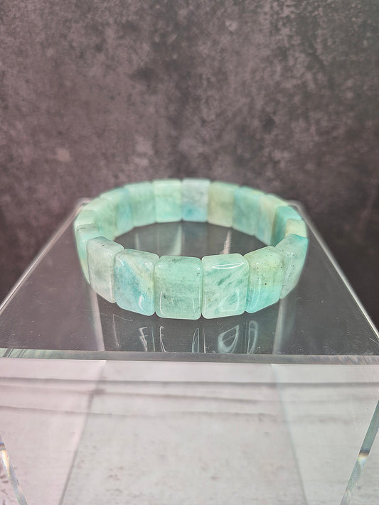 Amazonite Square Beaded Bracelet