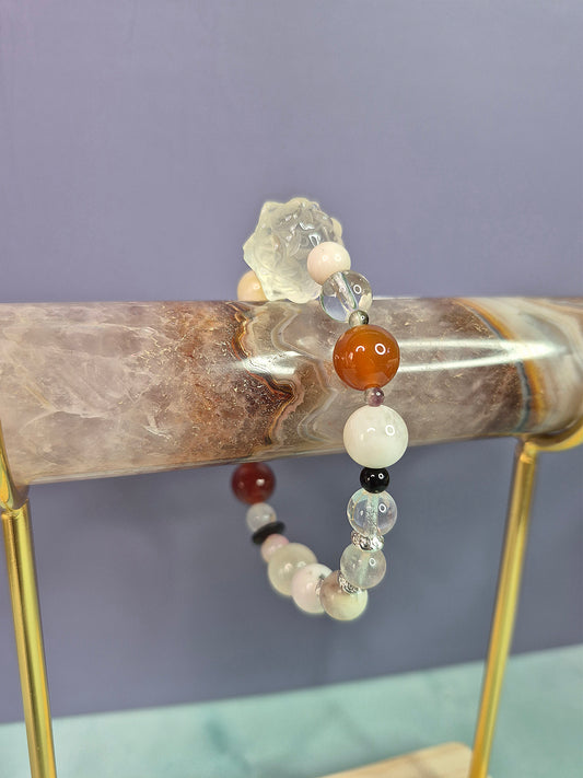 Citrine Lotus Multi Gem Beaded Bracelet